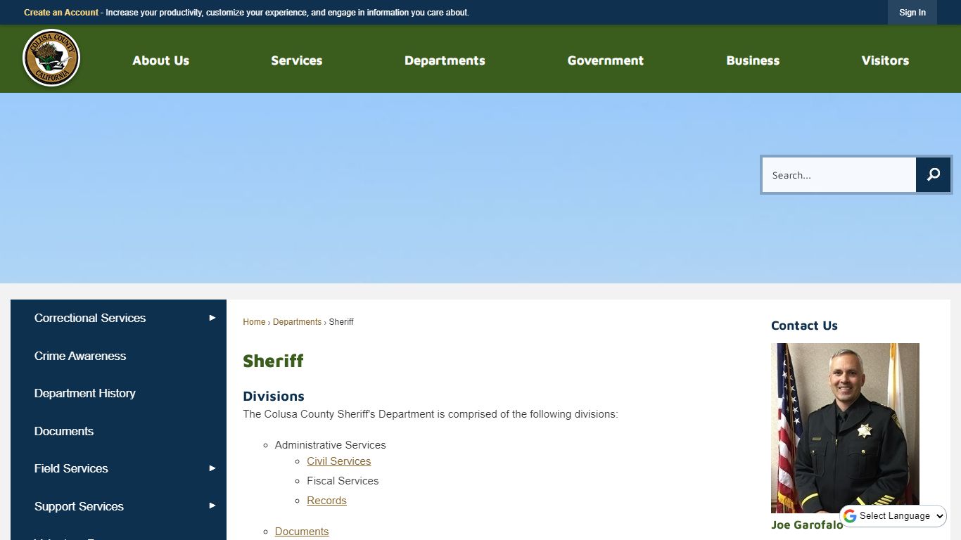 Sheriff | Colusa County, CA - Official Website